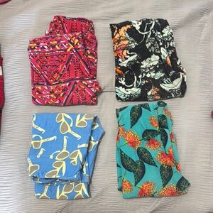 LuLaRoe Casual Bottoms Red and Black